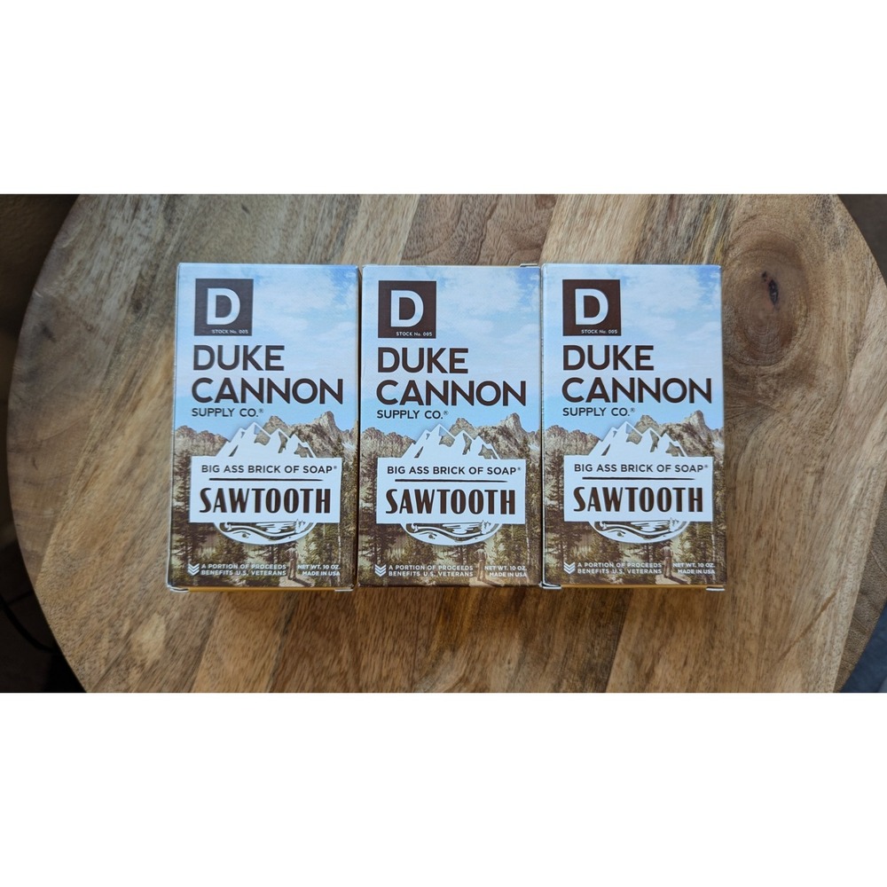 (3 LOT) Duke Cannon Sawtooth Big A** Brick of Bar Soap 10 oz Mens - New